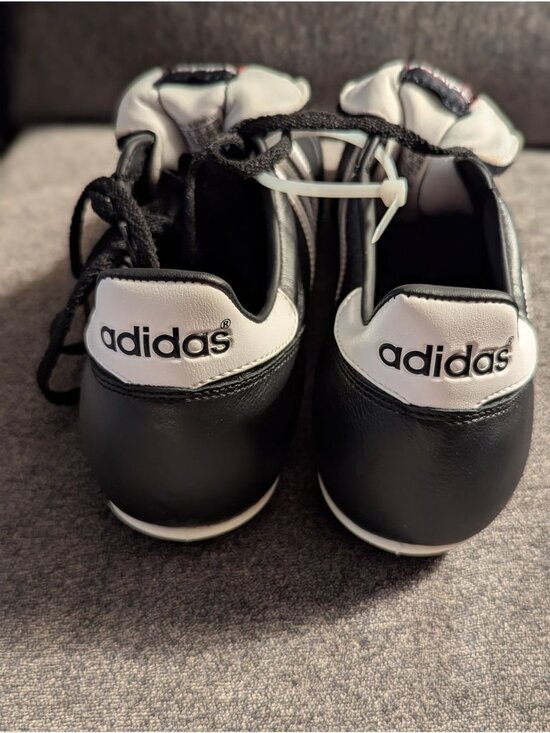 Adidas Copa Mundial Soccer Cleats Size 12.5 Men Black & White Leather Made In Ge main image 8